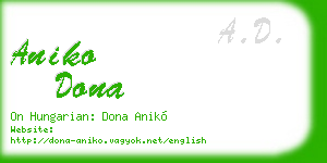 aniko dona business card